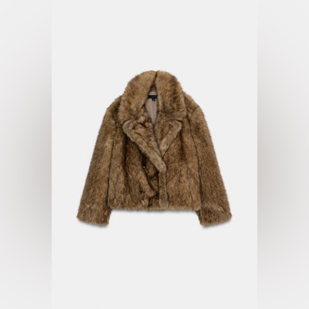 ZARA SHORT FAUX FUR - Picture 6 of 10